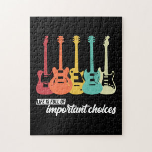 Vintage Retro Life is Full of Important Choices Jigsaw Puzzle