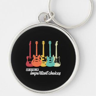 Vintage Retro Life is Full of Important Choices Keychain