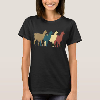 Vintage Retro Llama For Boys Girls Kids Cute Anima T-Shirt