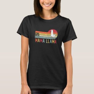 Vintage Retro Llama For Men Women She's a Bad Mama T-Shirt