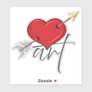 Vintage Retro Love Art Cupid Heart