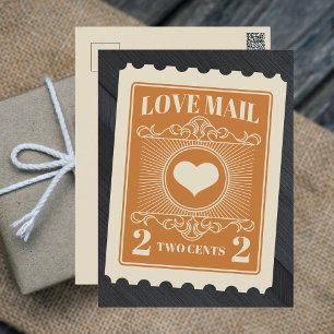 Vintage Retro Love Mail Valentine's Day Postcard