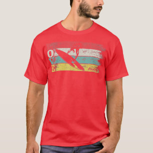 Vintage Retro Love Surfing Silhouette Distressed S T-Shirt