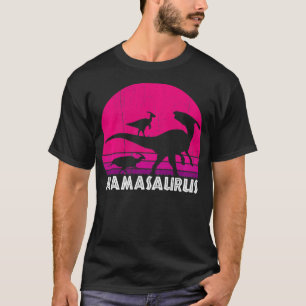 Vintage Retro Mamasaurus Sunset Dino Gift For Moth T-Shirt