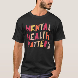 Vintage Retro Mental Health Matters Human Brain Aw T-Shirt