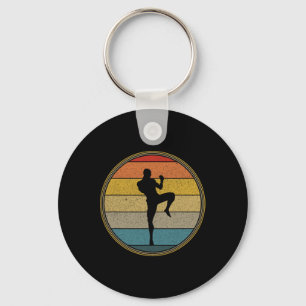 Vintage Retro Mma Mixed Martial Arts Kickboxing Keychain