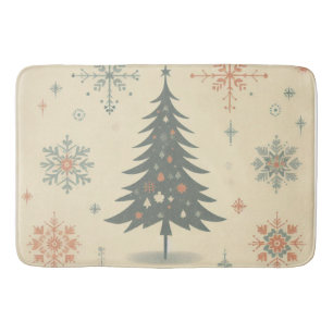 Vintage/Retro modern Christmas/winter Bath Mat