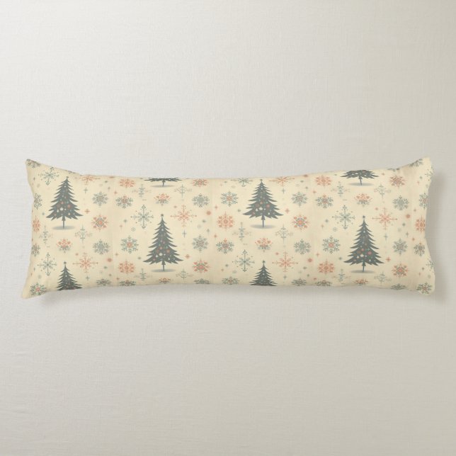 Vintage/Retro modern Christmas/winter Body Pillow (Front)