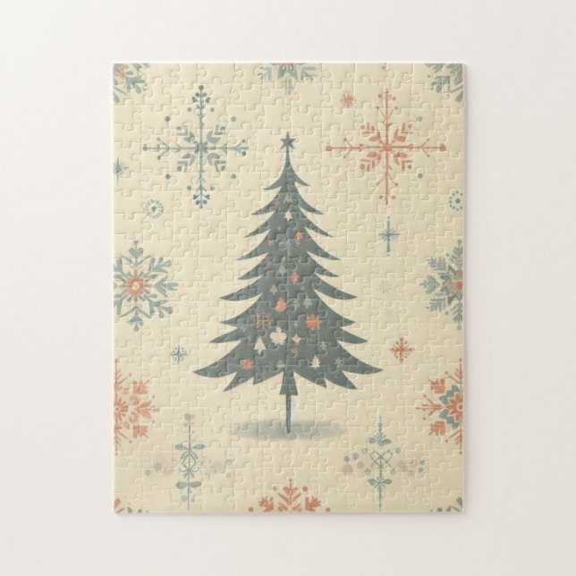 Vintage/Retro modern Christmas/winter Jigsaw Puzzle (Vertical)