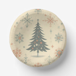 Vintage/Retro modern Christmas/winter Paper Plate