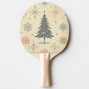 Vintage/Retro modern Christmas/winter Ping Pong Paddle