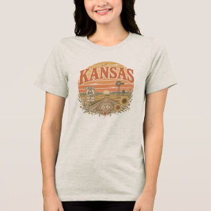 Vintage Retro Mother Road Prairie Apparel Tri-Blend Shirt