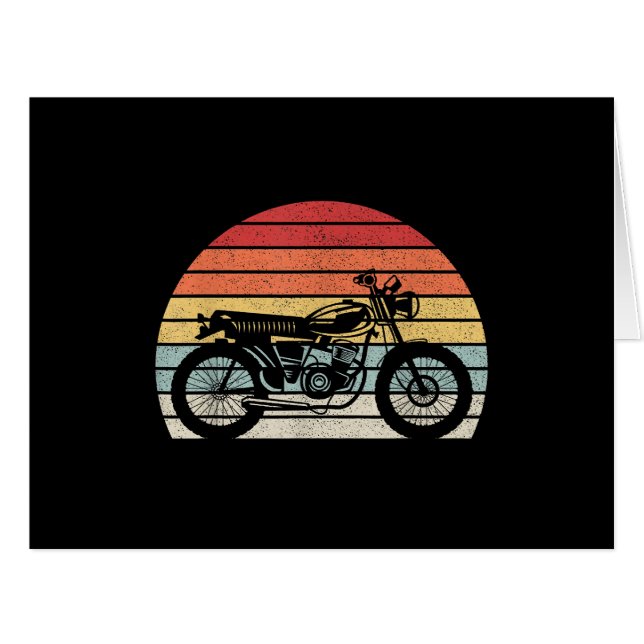 Vintage Retro Motorcycle (Front Horizontal)