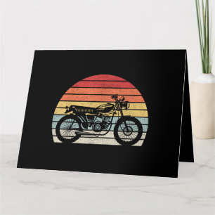 Vintage Retro Motorcycle Card