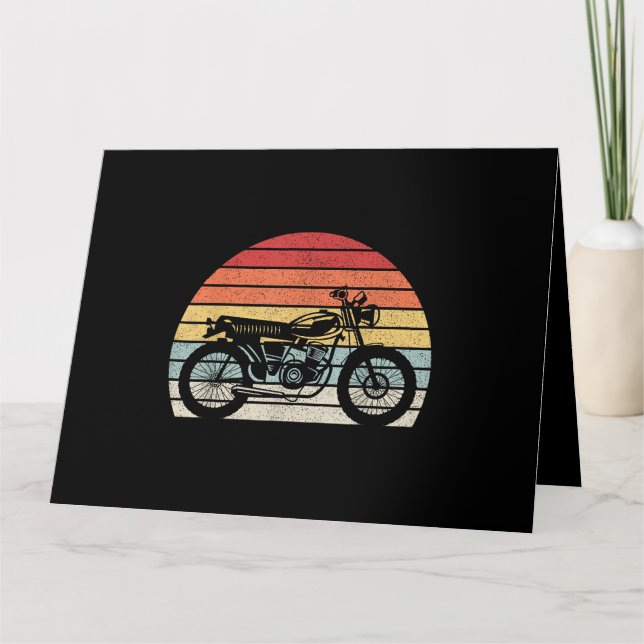 Vintage Retro Motorcycle Card (Front)