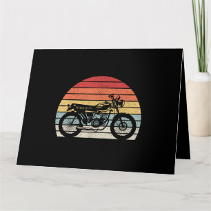 Vintage Retro Motorcycle Card