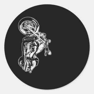 Vintage Retro Motorcycle For Biker Sport Motorspor Classic Round Sticker