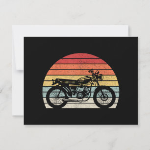 Vintage Retro Motorcycle Holiday Card