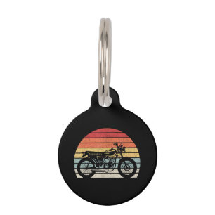 Vintage Retro Motorcycle Pet Tag