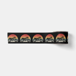 Vintage Retro Motorcycle Satin Ribbon