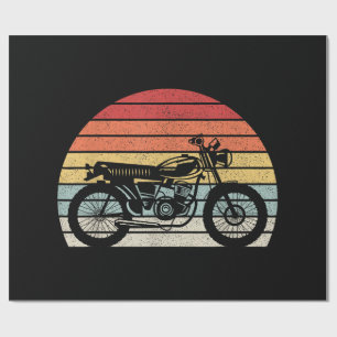 Vintage Retro Motorcycle Wrapping Paper