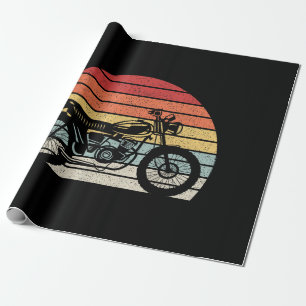 Vintage Retro Motorcycle Wrapping Paper