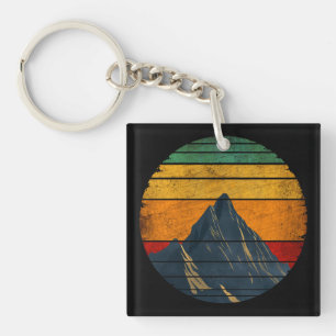 Vintage Retro Mountain Climbing Hiking Mountaineer Keychain