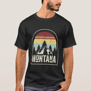 Vintage Retro Mt Montana Us Mountain State T-Shirt