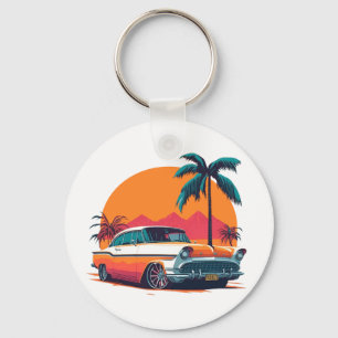 Vintage Retro Muscle Cars Classic Cool Sports Car  Keychain
