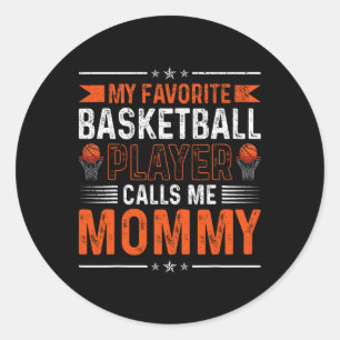 Vintage Retro My Favourite Sketll Player Calls Me  Classic Round Sticker