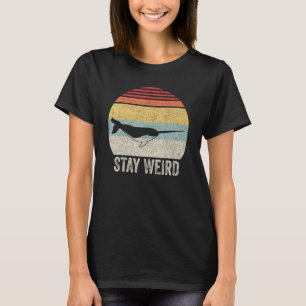 Vintage Retro Narwhal Stay Weird T-Shirt