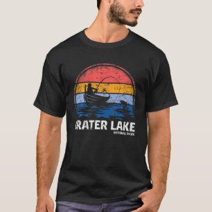 Vintage Retro National Park Crater Lake Summer Fis T-Shirt