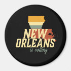 Vintage Retro New Orleans Louisiana USA City Map