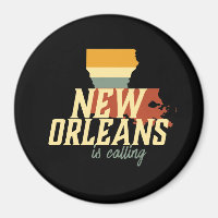 Vintage Retro New Orleans Louisiana USA City Map