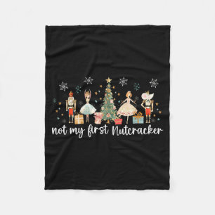 Vintage Retro Not My First Nutcracker Sugar Fairy Fleece Blanket
