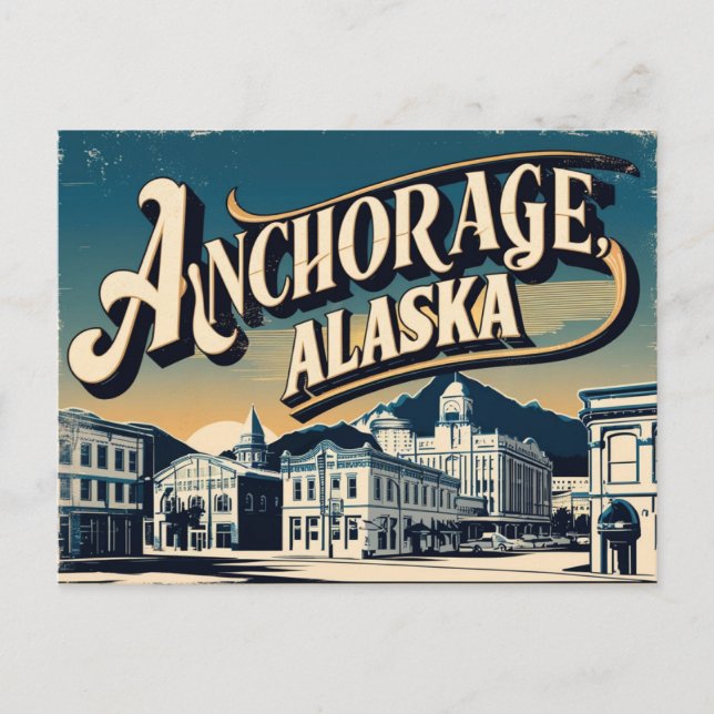 Vintage & Retro of Anchorage, Alaska Postcard (Front)