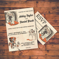 Vintage Retro Old Rustic 50s Comic-Themed Wedding