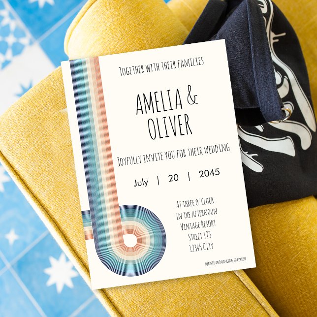 Vintage Retro Old Style 70s Wedding Invitation (Creator Uploaded)