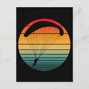 Vintage Retro Parachute Postcard
