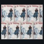 Vintage Retro Paris France Christmas Art Wrapping Paper<br><div class="desc">This vintage French Christmas Card makes the perfect Holiday greeting for friends, family, and coworkers.</div>