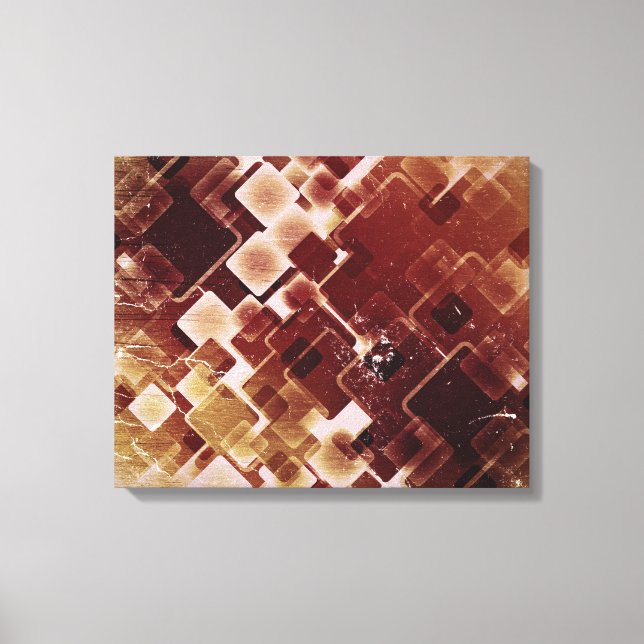 Vintage retro Pattern art Wrapped canvas (Front)