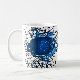 Vintage Retro Pattern Monogram S Coffee Mug
