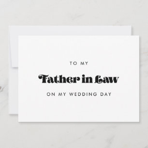 Vintage Retro Père en droit carte de mariage