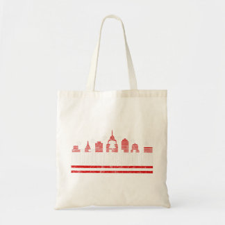Vintage RETRO PHILLY SKYLINE RED WHITE AND BLUE PH Tote Bag