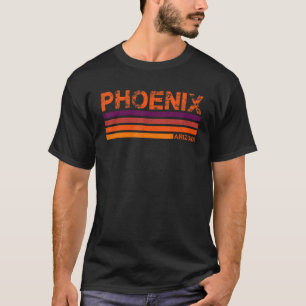 Vintage Retro Phoenix City Az Arizona Stripe Weat T-Shirt