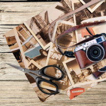 vintage retro photos and camera
