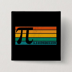 Vintage Retro Pi   Button