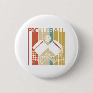 Vintage Retro Pickleball  2 Inch Round Button