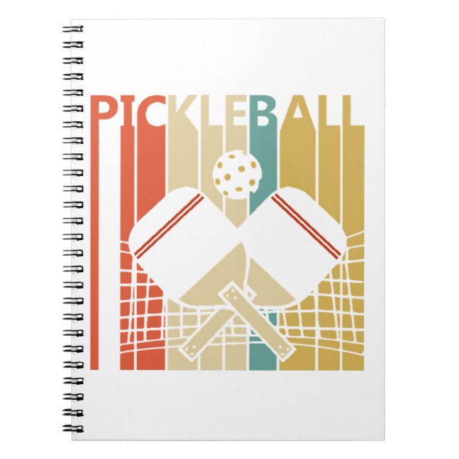 Vintage Retro Pickleball  Notebook (Front)