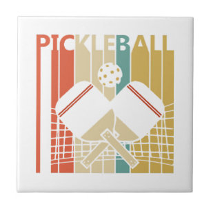 Vintage Retro Pickleball Tile